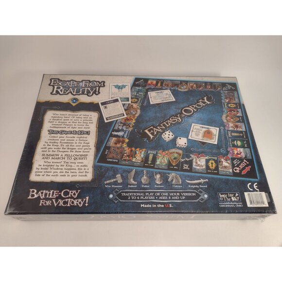 Fantasy-Opoly Board Game One Epic Quest Family Fantasy Story Monopoly - Picture 2 of 6
